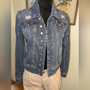 Blank NYC Distressed Denim Jean Jacket